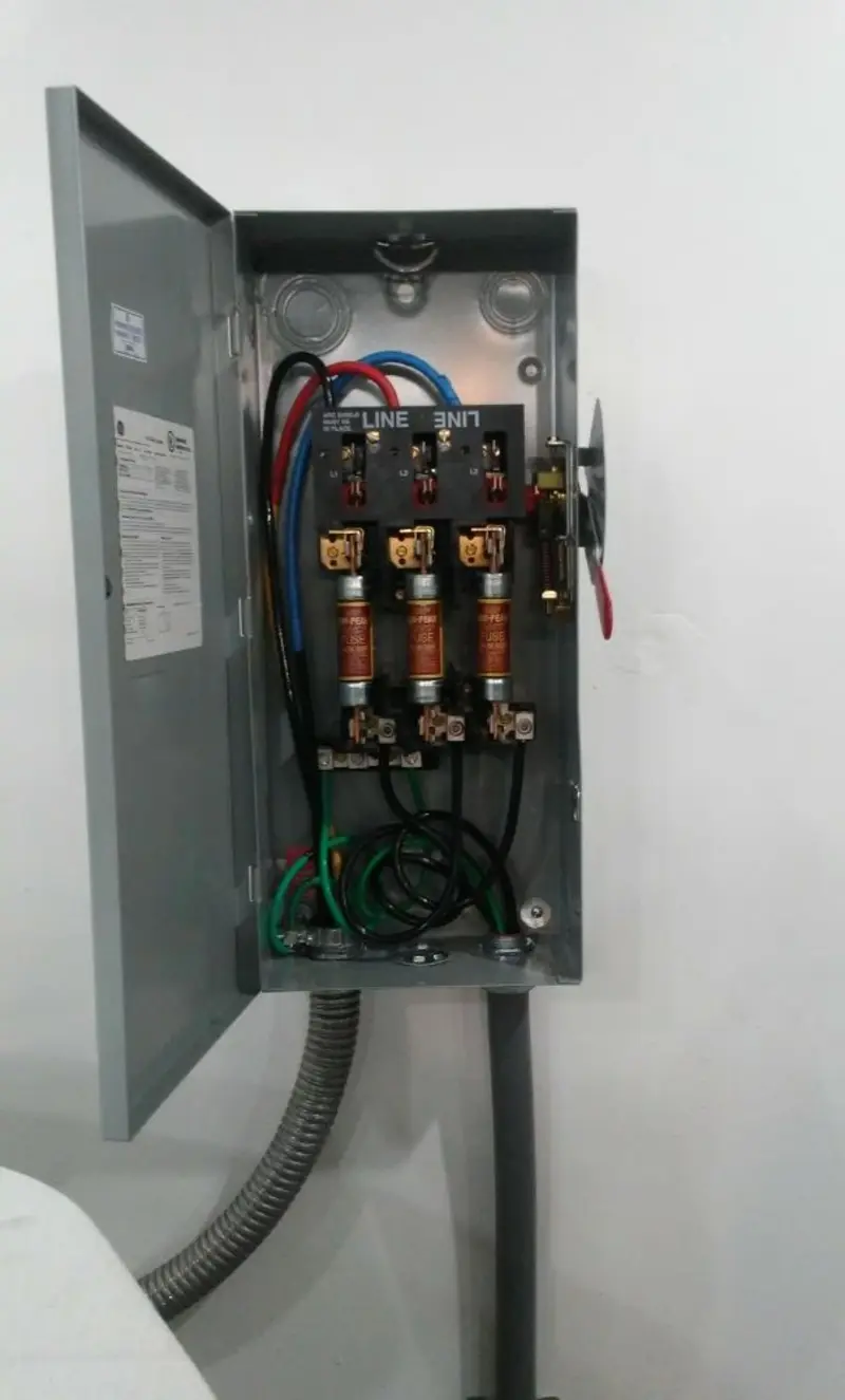 Three-phase disconnect switch installed for Electrical Wiring & Rewiring in Swanton